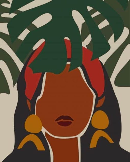 Black Women Minimalist Art paint by numbers