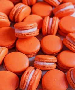 Blood Orange Macarons paint by numbers