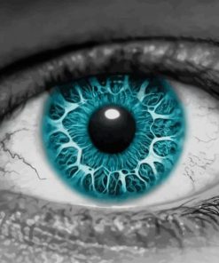 Blue Iris Eye paint by number