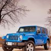 Blue Jeep paint by numbers