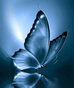 Blue Light Butterfly paint by numbers