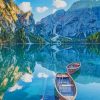 boat in Fanes Sennes Prags Nature Park Italy paint by number