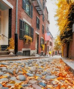 Boston In Autumn paint by numbers