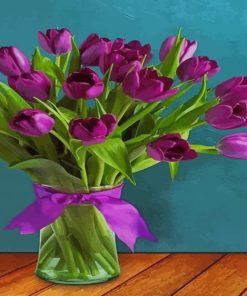 Bouquet Of Purple Tulips paint by numbers