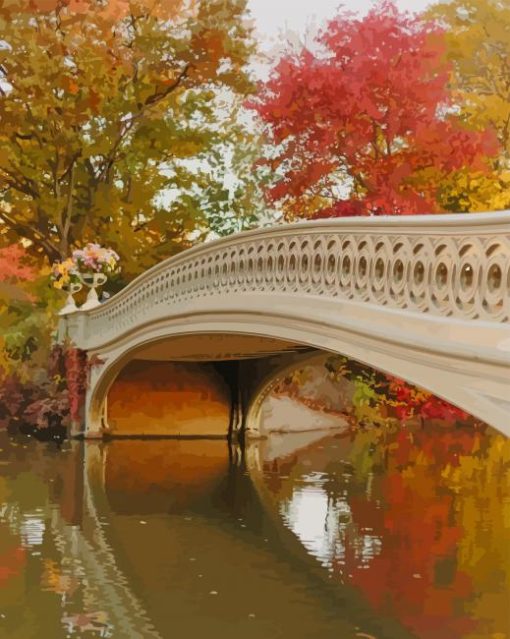 Bow Bridge New York paint by numbers