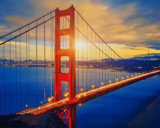 California Golden Gate Bridge paint by numbers