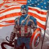Captain America Hero paint by number