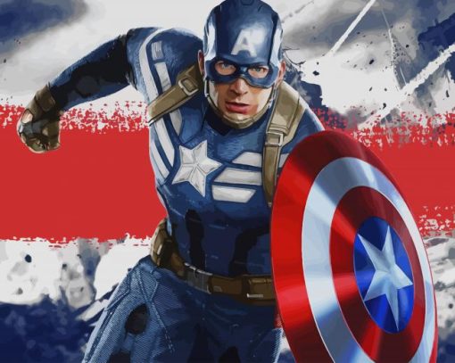 Captain America Marvel paint by number