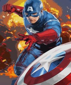 Captain America Paint By Numbers