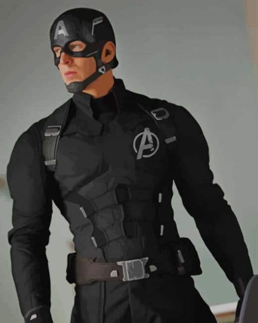 Captain America Stealth Suit paint by numbers