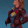 Captain Marvel Higher Further Faster paint by numbers