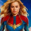 Captain Marvel painting by numbers