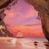 Cathedral Cove New Zealand paint by numbers