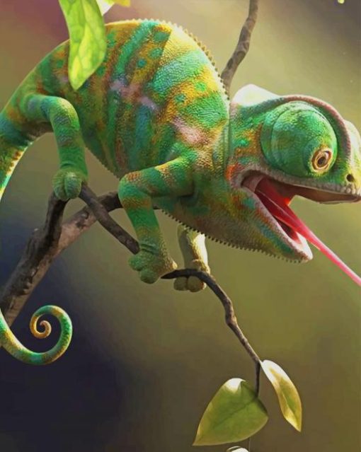 Chameleon paint by numbers