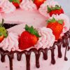 Chocolate Cake With Strawberry paint by numbers