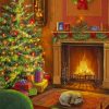 Christmas Fireplace paint by numbers