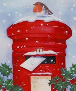 Christmas Post Box paint by numbers