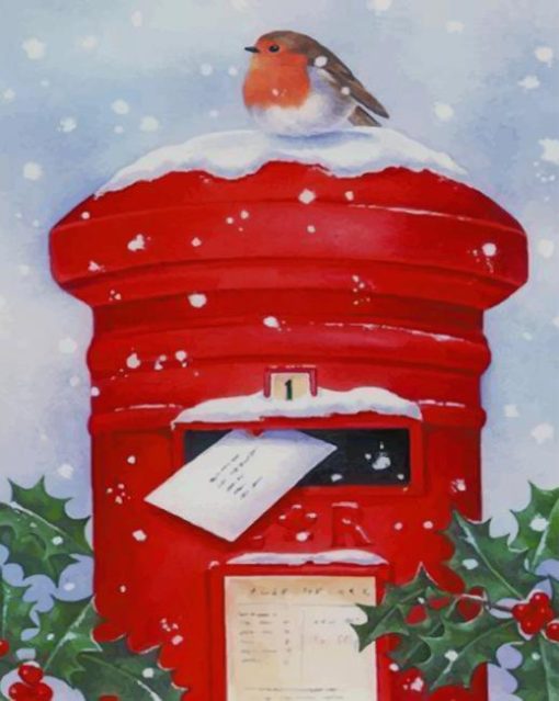 Christmas Post Box paint by numbers