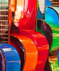 Colorful Guitars paint by number
