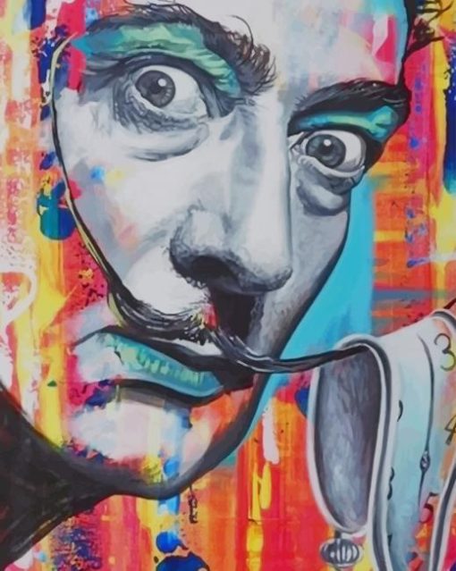 Colorful Dali paint by numbers