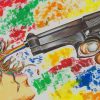 Colorful Gun Digital Art paint by number