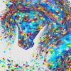 Colorful Painting Vertical Horse paint by numbrers