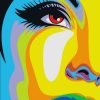 Colorful Pop Art Portrait paint by numbers