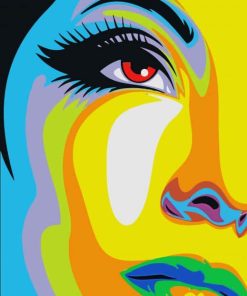 Colorful Pop Art Portrait paint by numbers