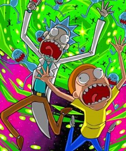 Colorful Rick And Morty paint By numbers