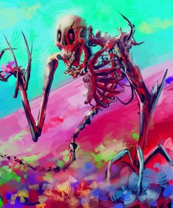 Colorful Skelton Digital Art paint by number
