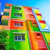 Sunny Colored Building paint by numbers