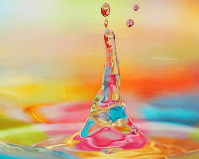 Colorful Water Drop paint by number