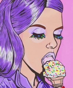 Comic Pop Art Girl paint by numbers