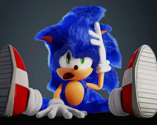Cool Sonic The Hedgehog paint by number