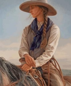 Cowgirl On A Horse paint by numbers