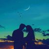 Cute Couple Silhouette paint by numbers