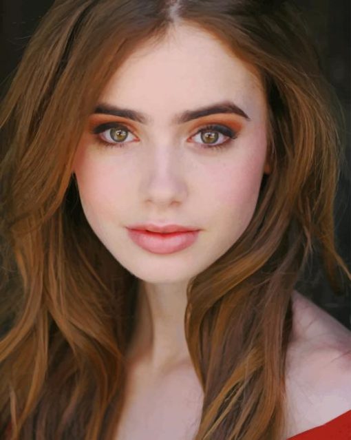 Cute Lily Collins Paint By Numbers