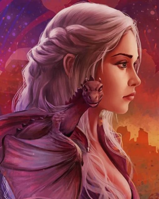 Daenerys Targaryen Mother of Dragons paint by numbers