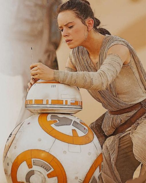 Daisy Ridley Rey Star Wars paint by numbers