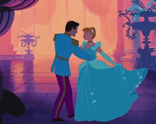 Dancing Cinderella And Prince paint by numbers