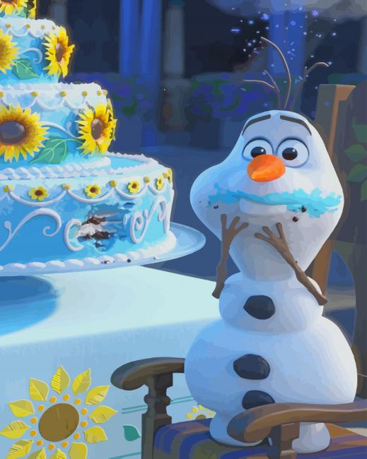 Disney Character Olaf paint by numbers
