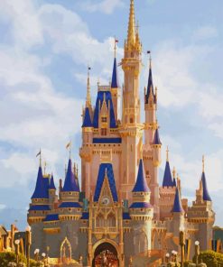 Disney World Cinderella Castle paint by numbers