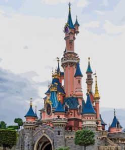 Disneyland Park Sleeping Beauty Castle paint by numbers