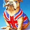 dog natonal animal british flag painting by numbers