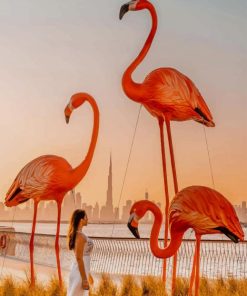 Dubai Flamingo paint by numbers