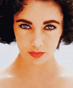 Elizabeth Taylor Purple Eyes Paint By Numbers