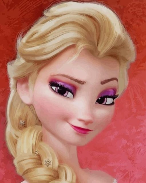 Elsa Princess paint by numbers