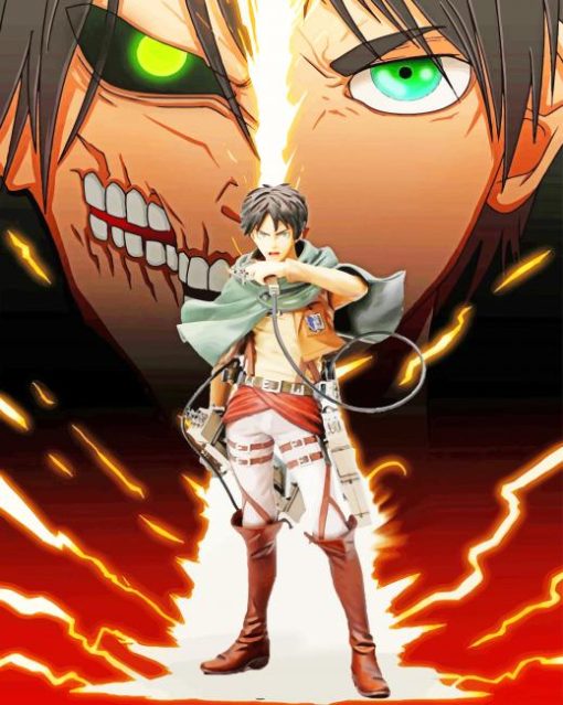 Eren From Attack On Titan paint by numbers