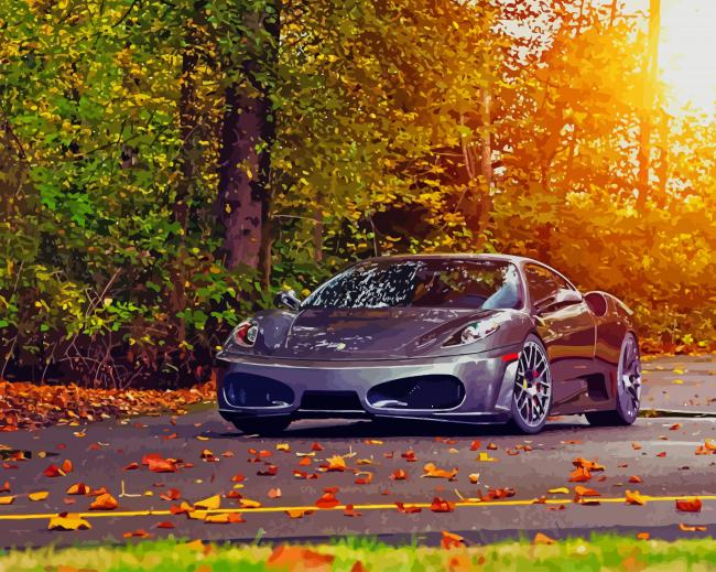 Ferrari F430 Autumn NEW Paint By Numbers - Canvas Paint by numbers