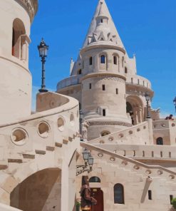 Fisherman's Bastion Hungary paint by numbers